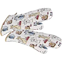 Manoplas para Horno- Guantes de Cocina- Resistentes al Calor con Puños Largos- Diseño Bonito Gato- Regalos para…